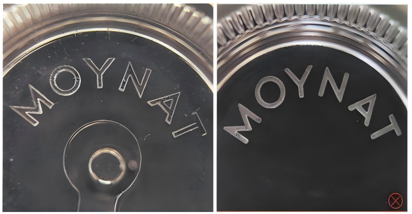 Spotting Fake Designer Bags- Replica Sunglasses vs fake Moynat luxury bag hardware, showing variations in logo claritys and metal detailing.