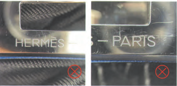 Replica Handbag Store Birkin bag replica-Fake engraving: misaligned, shallow, uneven font