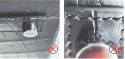 Replica Handbag Store Birkin bag replica-Counterfeit studs: irregular shape, uneven height