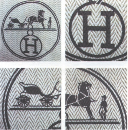 Original Hermès orange dust bag: thick cotton, drawstring, clear logo