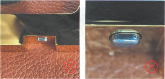 Hermès Constance replica-Replica Hermès Constance using incorrect Phillips-head screw on button stud