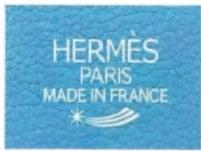 Hermès meteor stamp with "HERMES PARIS MADE IN FRANCE" – unique symbol for limited edition items.