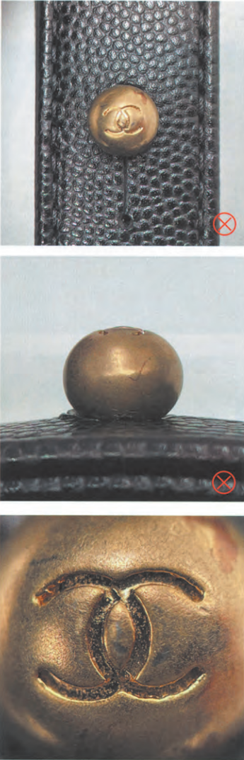 Fake Chanel laser sticker displaying incorrect sandblasted numbers and visible color differences.